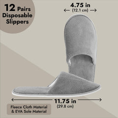 Juvale hygienic packaging for hotel slippers in a neat gray assortment