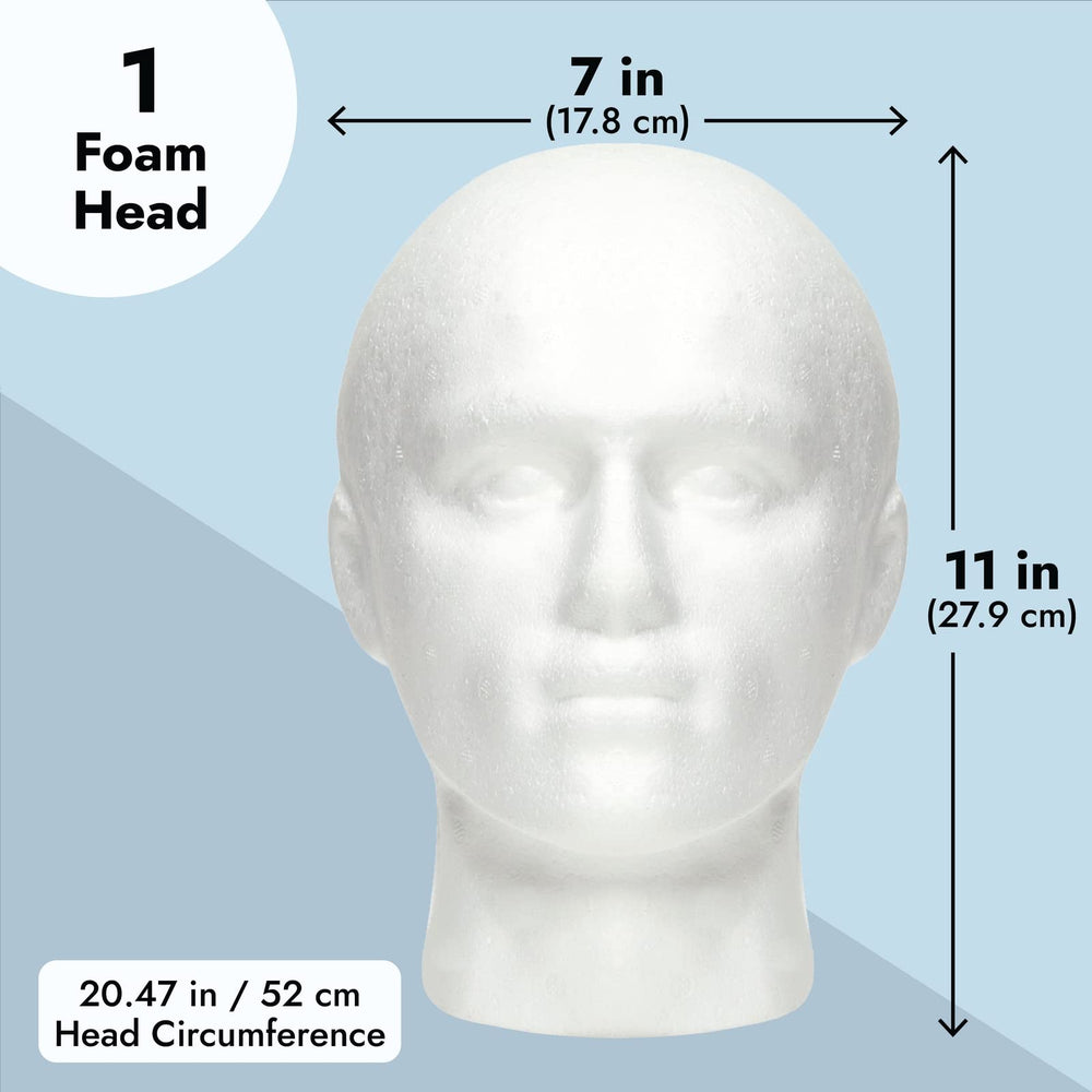 Juvale mannequin head foam-makeup-canvas invites makeup practice and artistic testing.