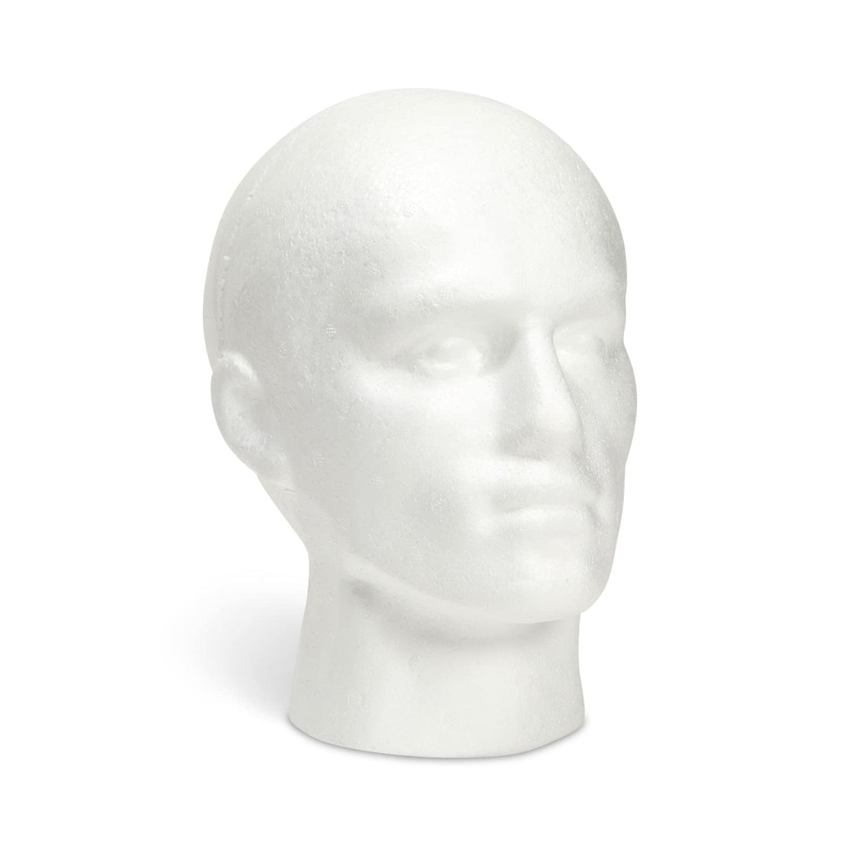Juvale mannequin head white front view showcases wigs clearly for retail or home display.