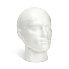 Juvale mannequin head white front view showcases wigs clearly for retail or home display.
