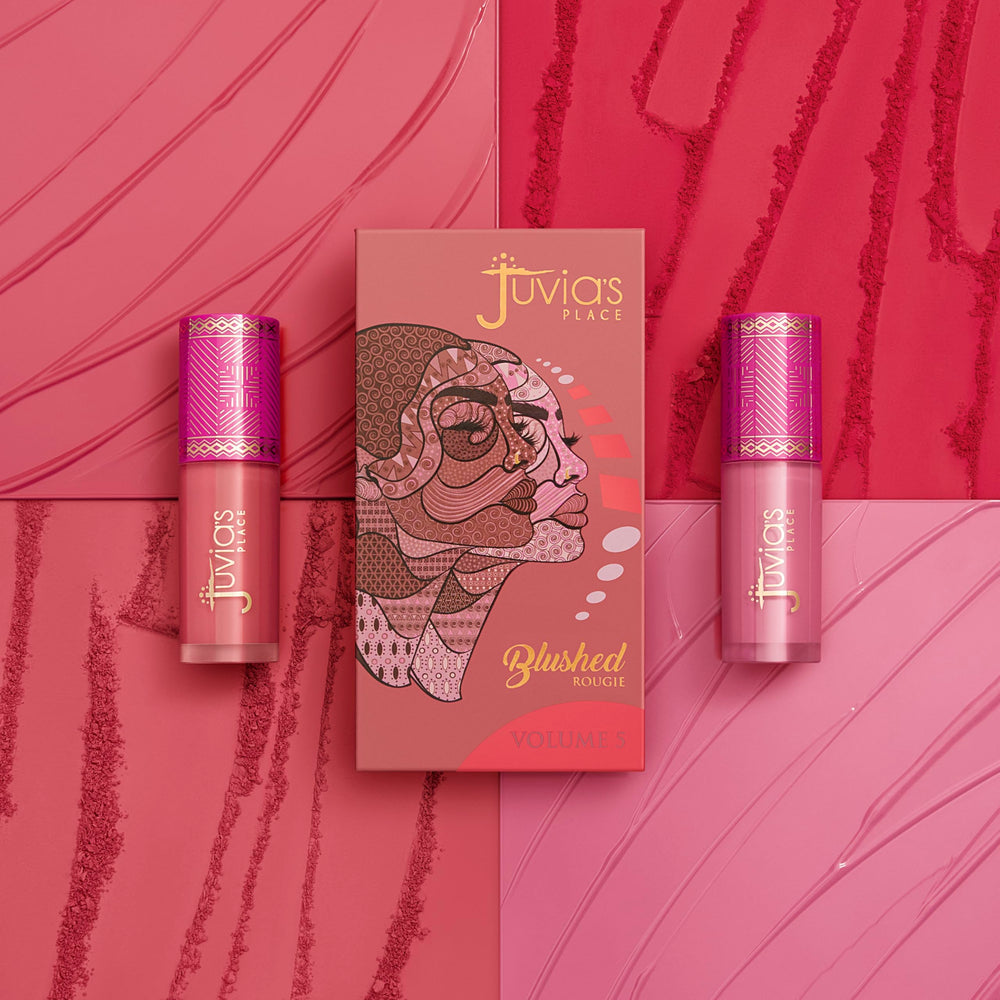 Acabado mate de Juvia's Place Blushed Duo Blush Volume5 para un look fresco todo el día.