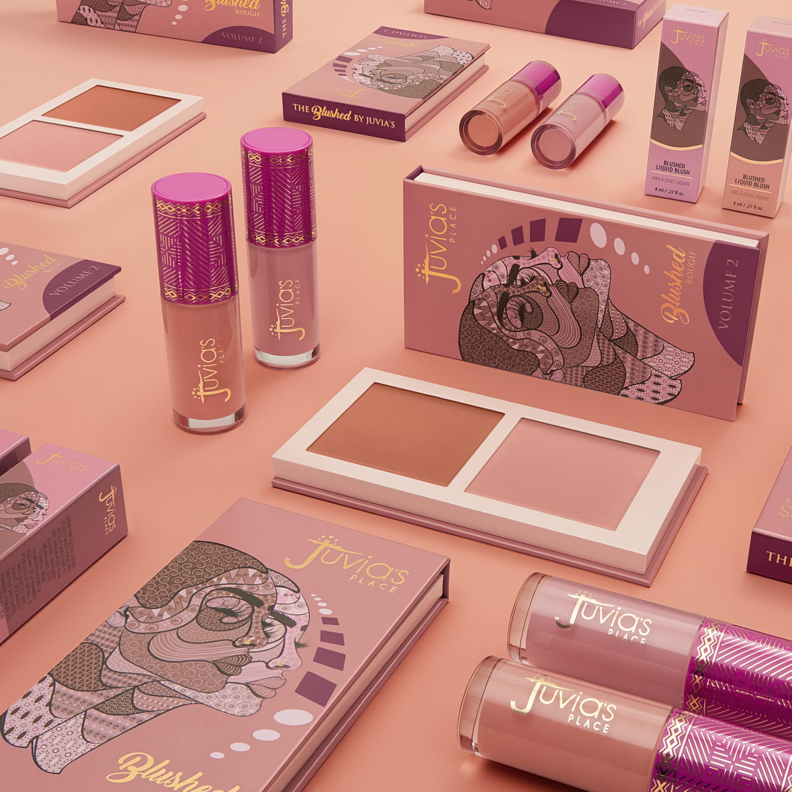 Juvia's Place Blushed Duo on cheek delivers natural flush with two complementary hues