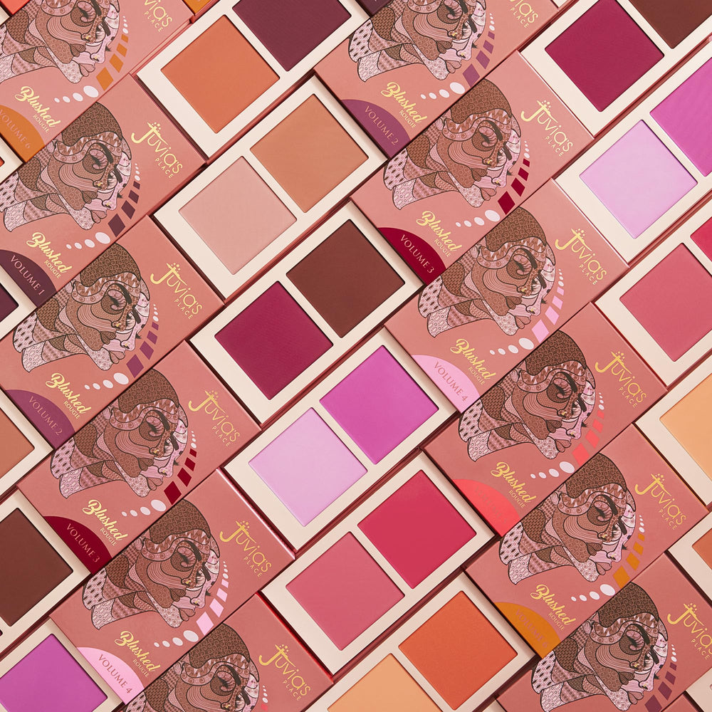 Juvia's Place Blushed Duo Volume6 natural-flush look complements any complexion beautifully.