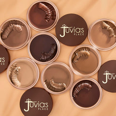 Juvia's Place Bronzed Cream Bronzer Honey application with brush creates sculpted definition.
