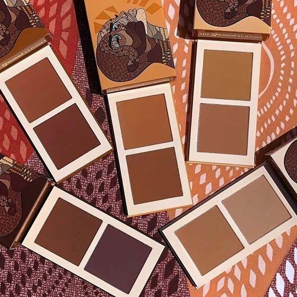 Juvia's Place Bronzed Duo Deep Dark long-wearing powder supports all-day radiance.