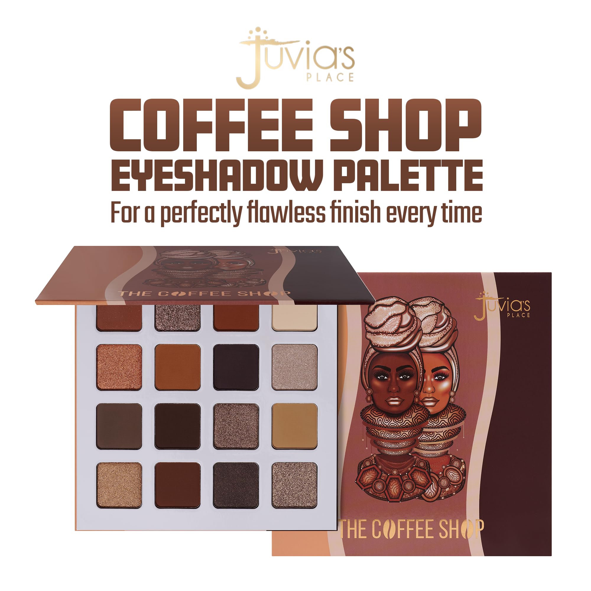 Juvia's Place Coffee Shop swatches reveal rich color payoff ideal for seamless blends.