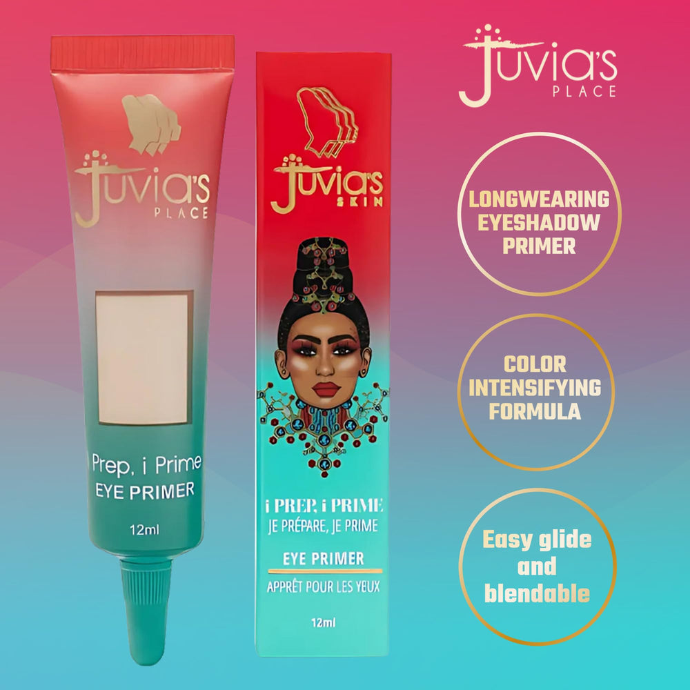 Juvia's Place i Prep, i Prime color-intensify swatch boosts eye shadow vibrancy.