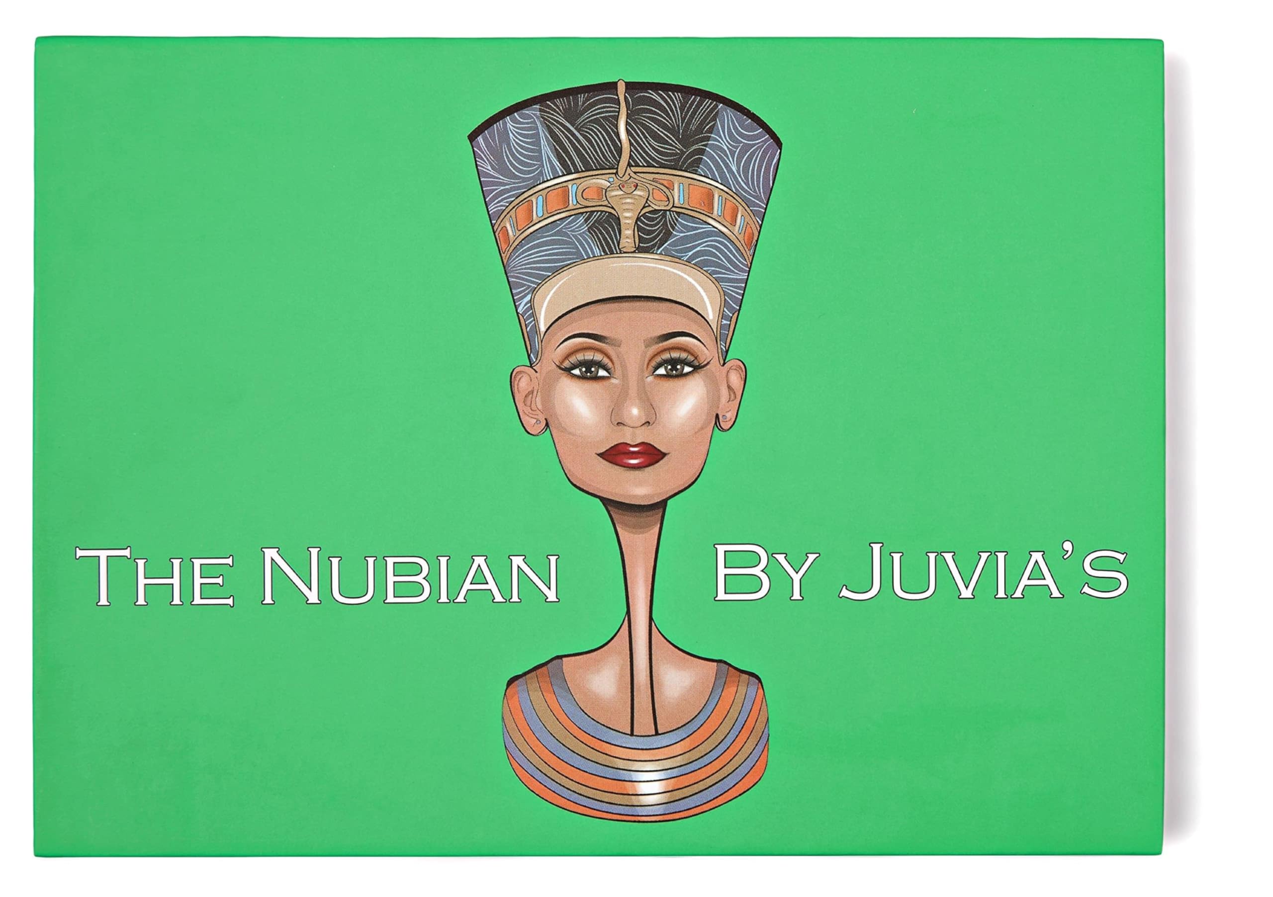 Juvia's Place Nubian paleta abierta mostrando la gama de pigmentos intensos.