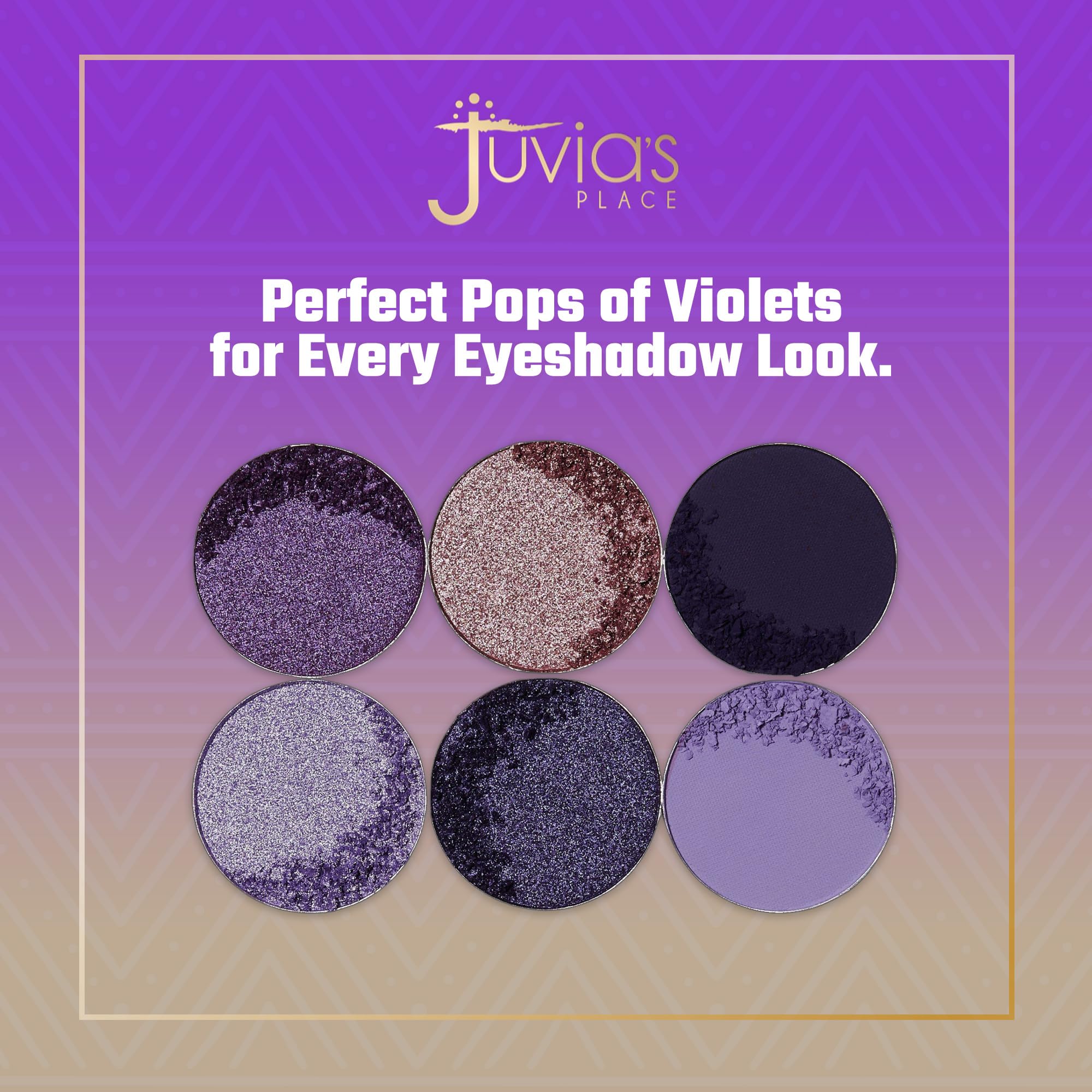 Juvia's Place The Violets palette application: brush strokes demonstrate blendability