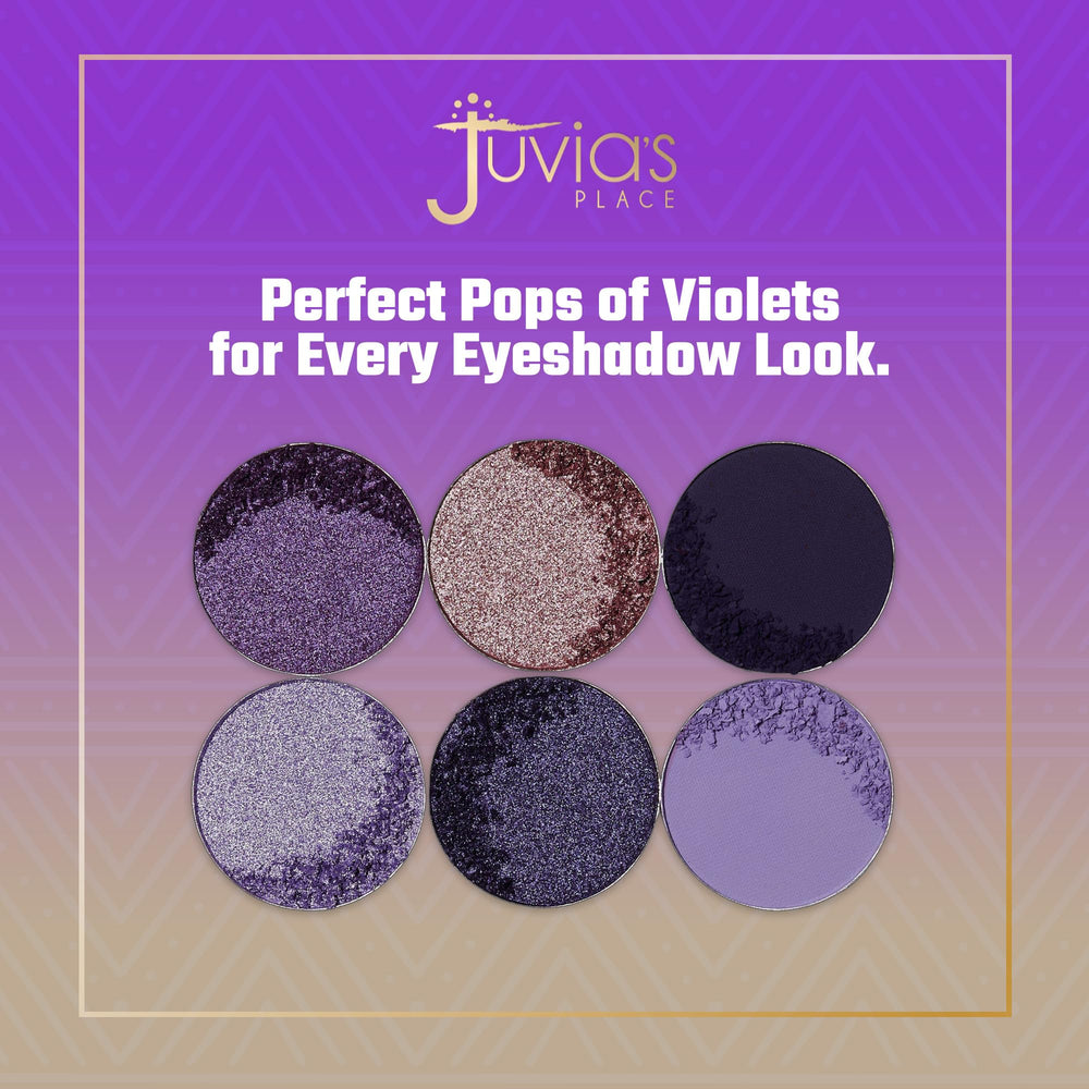 Juvia's Place The Violets palette application: brush strokes demonstrate blendability