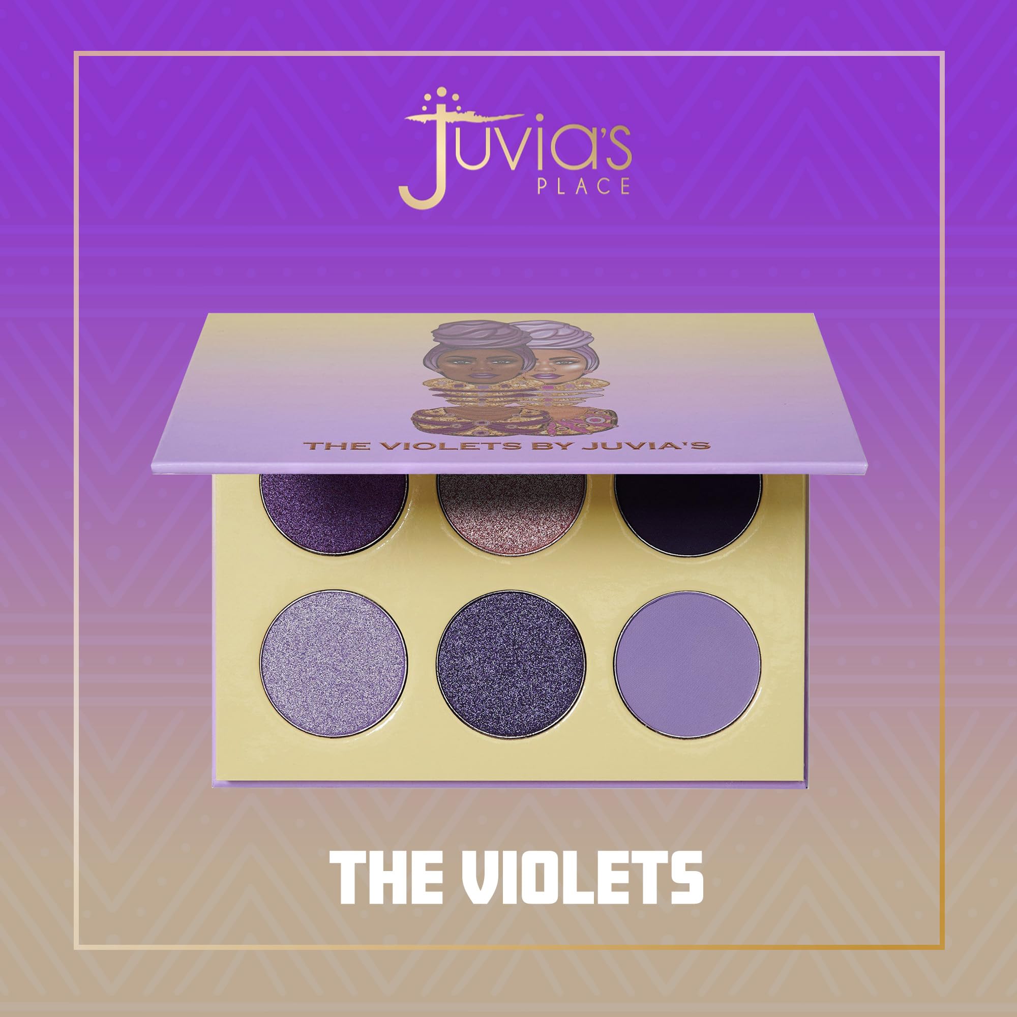 Juvia's Place The Violets palette back detail and shade names