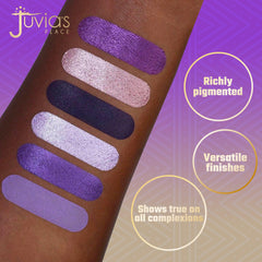 Juvia's Place The Violets palette swatches display across skin tones