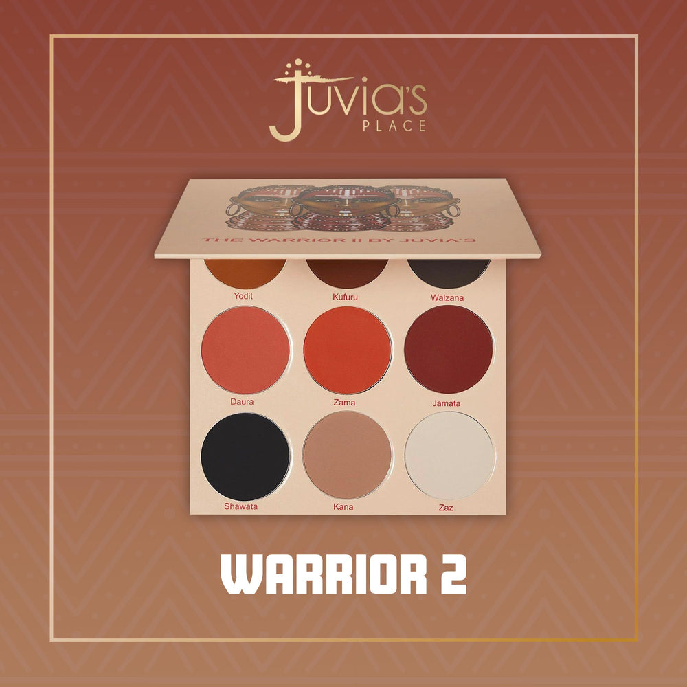 Juvia's Place Warrior 2 shimmer shades providing luminous eye highlights.