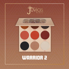Juvia's Place Warrior 2 shimmer shades providing luminous eye highlights.