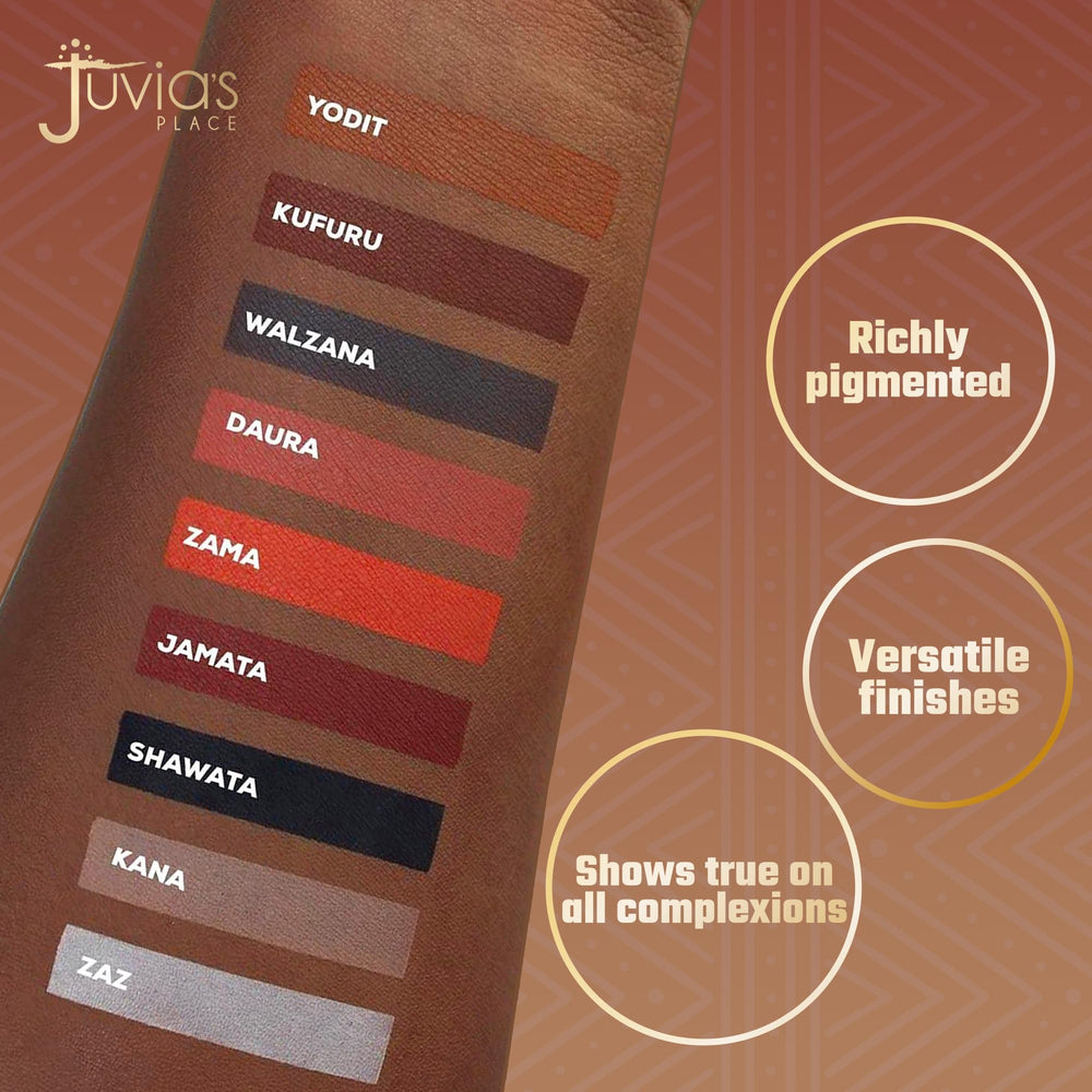 Juvia's Place Warrior 2 swatches show rich color payoff across finishes.