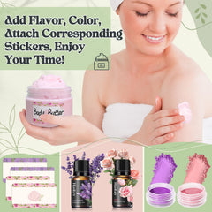 JUYRLE kit includes essential oils for calming aromatherapy during DIY skin care.