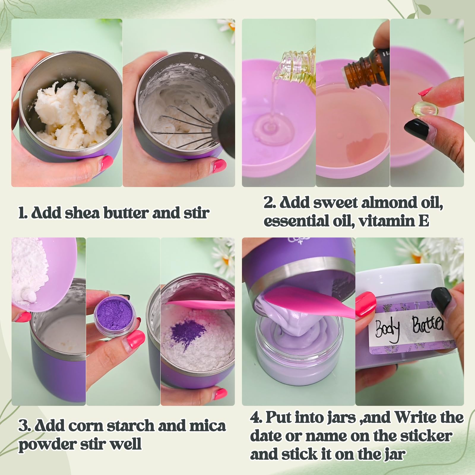 JUYRLE finished body butter demonstrates smooth, hydrated skin after use.