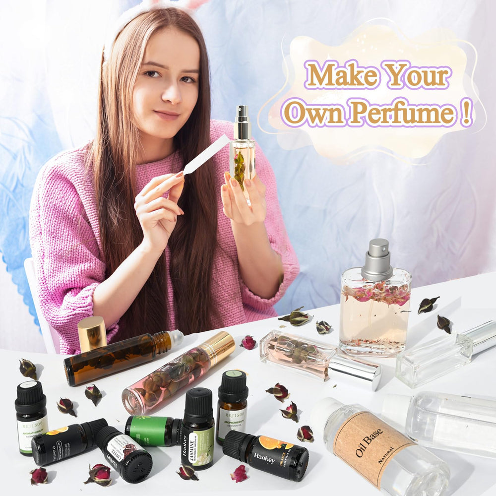 JUYRLE gift packaging presents an elegant fragrance-making kit for gifting.