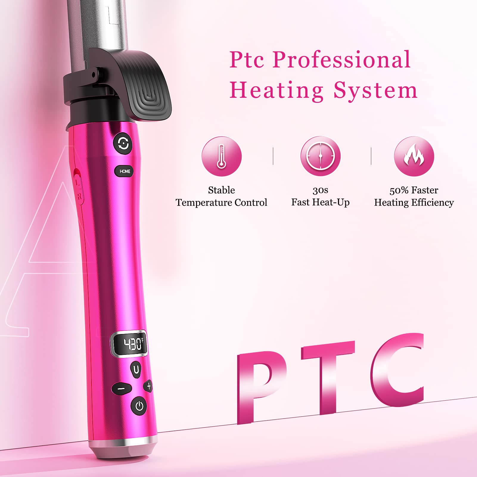 JVAXS Auto 360 Curling Iron Set 8-second heat-up for quick mornings