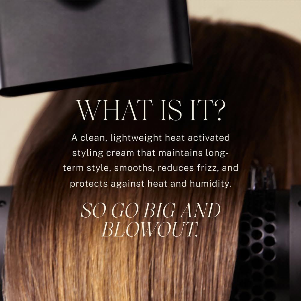 JVN Complete Blowout Styling Milk bottle pump showing easy dispensing for precise styling