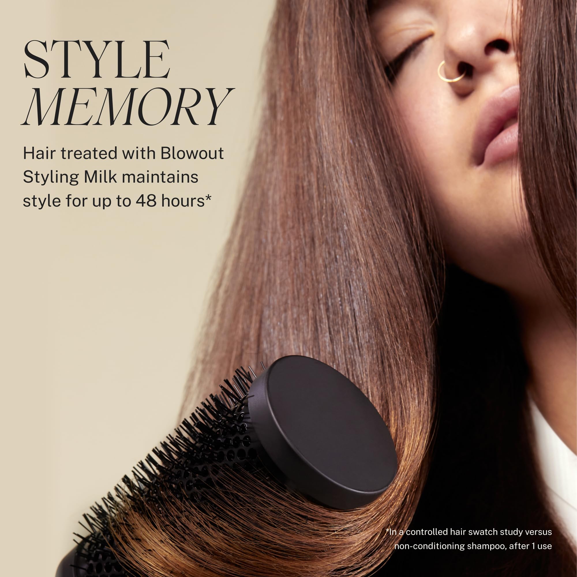 JVN Complete Blowout Styling Milk dryer-heat-activation captures heat styling with enhanced hold