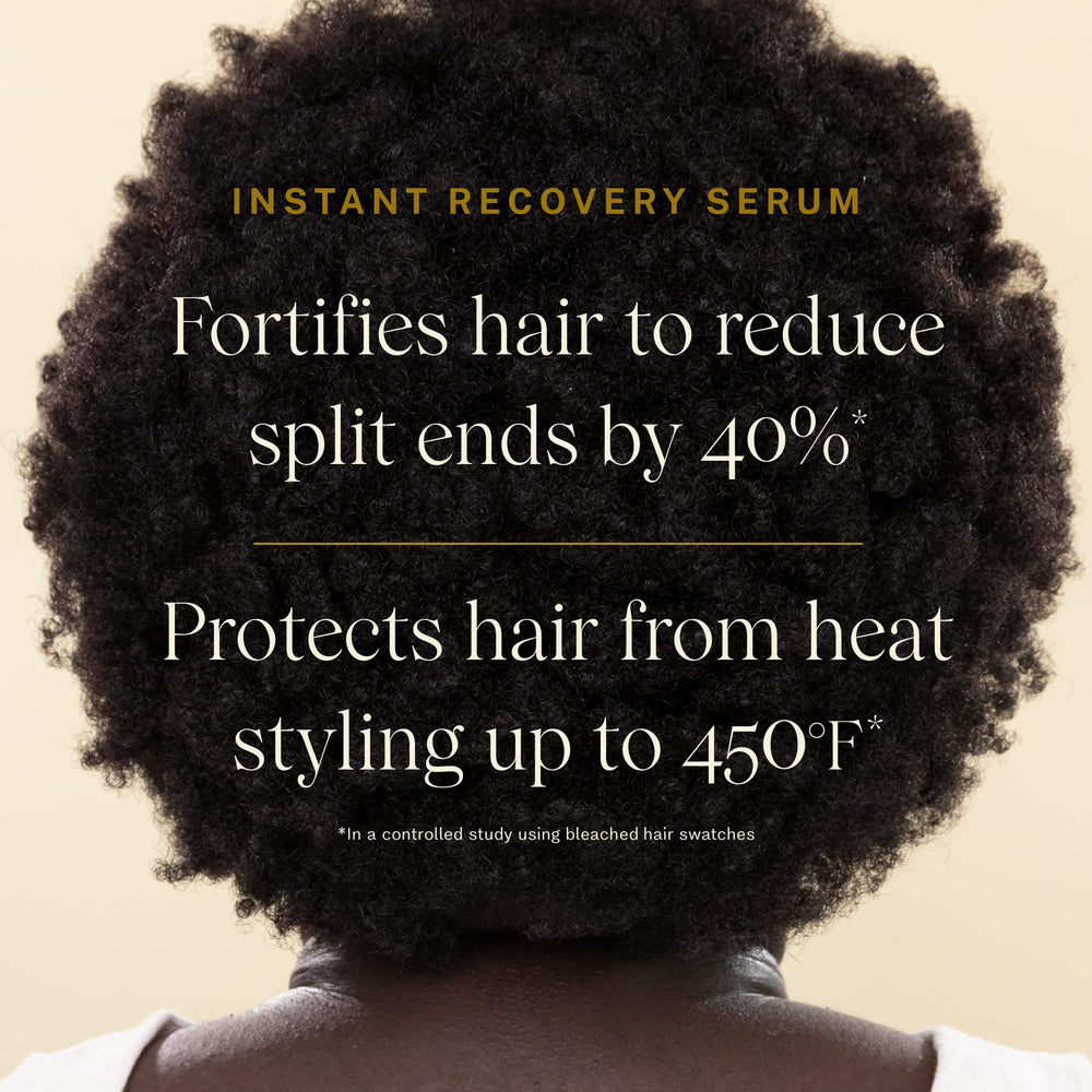 JVN Complete Instant Recovery Hair Serum smoothing scene delivers visible shine and softness.
