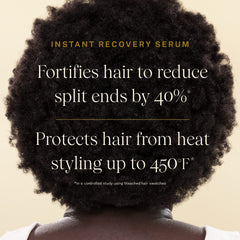 JVN Complete Instant Recovery Hair Serum smoothing scene delivers visible shine and softness.
