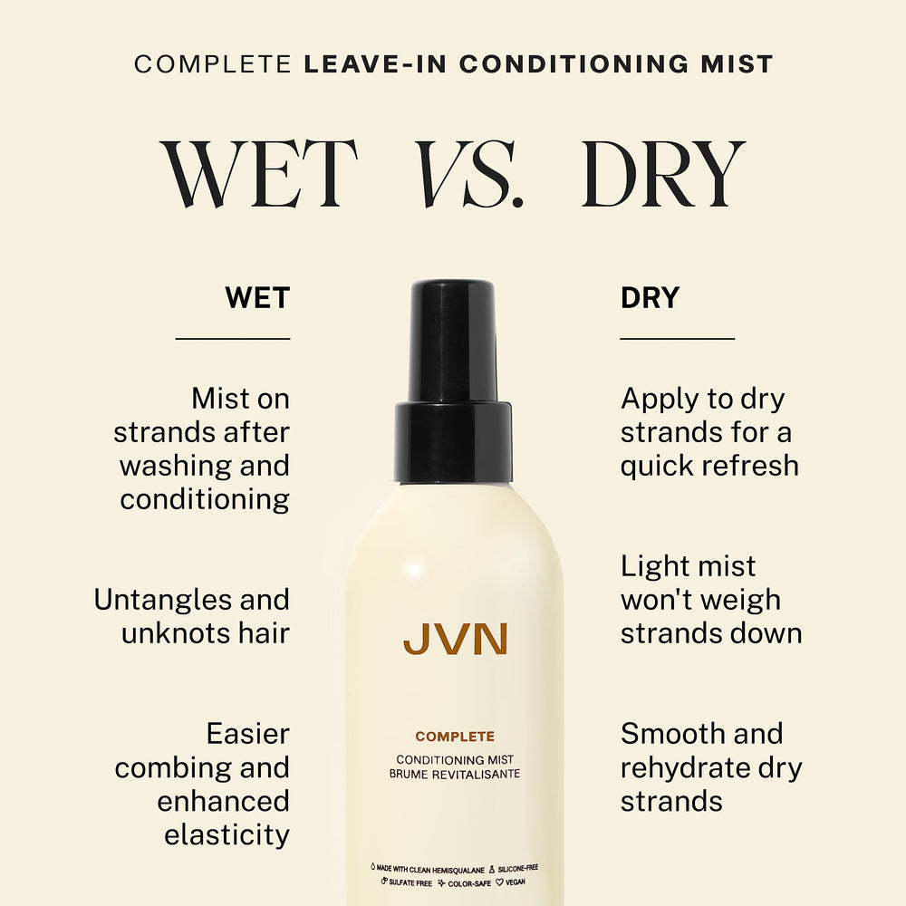 JVN mist on wet hair aiding detangling and smoothness.