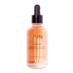 JVN Complete Nourishing Shine Drops bottle pour demonstrates quick gloss and frizz control.