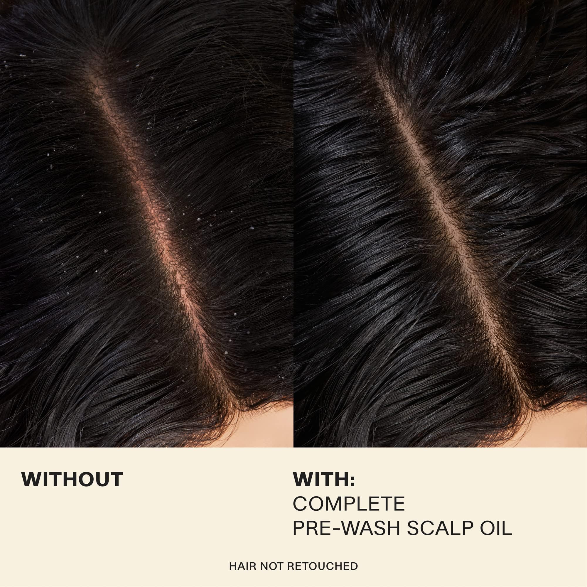 JVN Complete Pre-Wash Scalp Oil silicone-free formula shown for clean, build-up-free scalp care