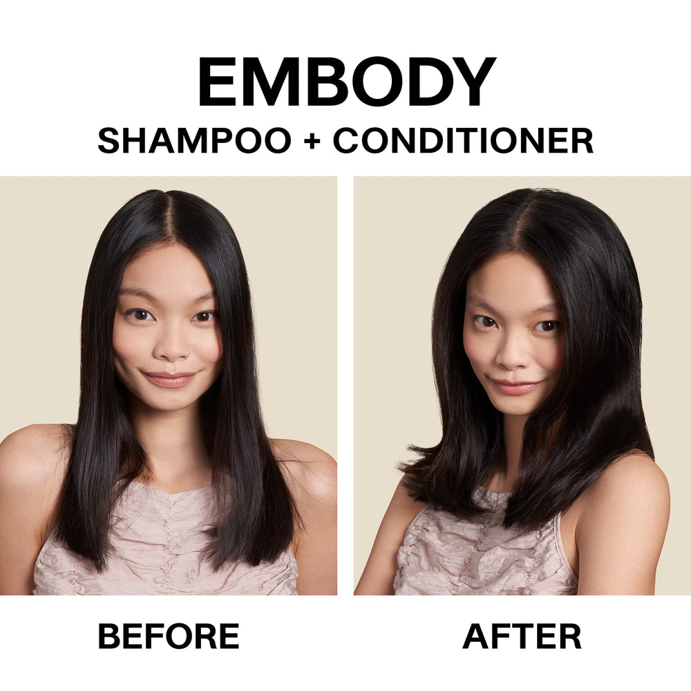 JVN Embody Shampoo being poured to reveal scalp-stimulating cleanse