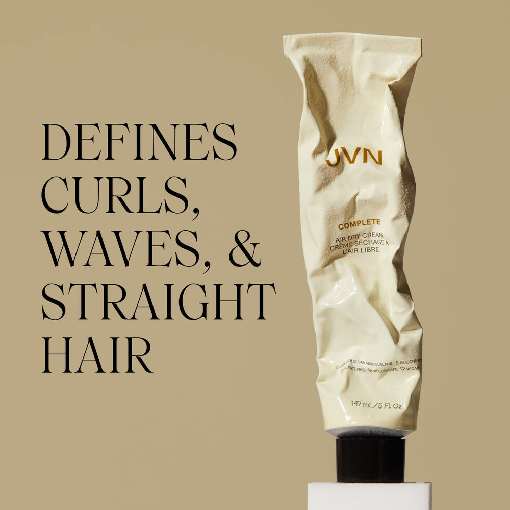 JVN ingredients line shows chia linseed and moringa supporting texture and hydration