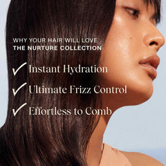 JVN Nurture detangling hair comb shows easier brushing and reduced tugging.