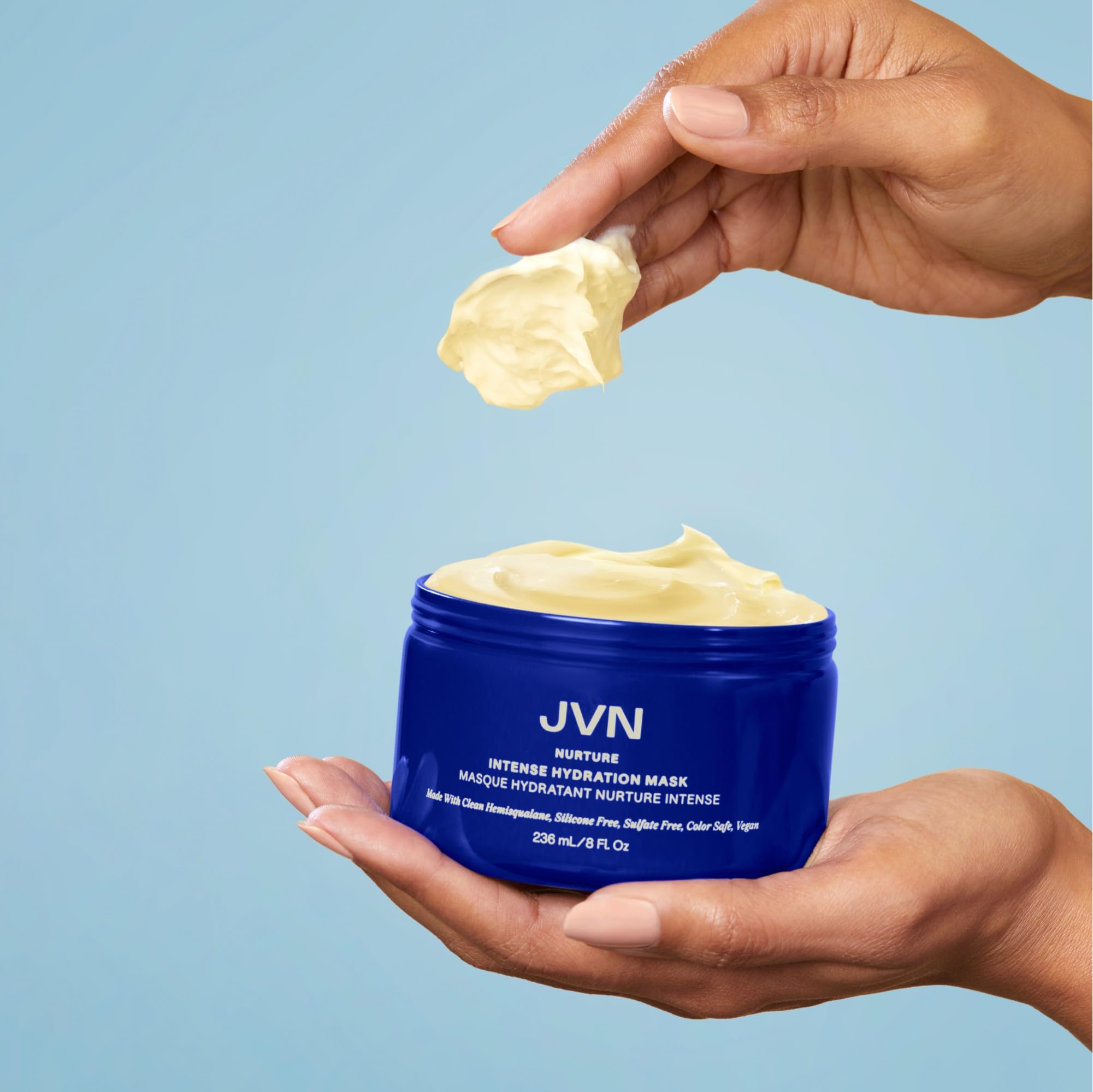 Vegan and cruelty-free icons with JVN Nurture Intense Hydration Mask.