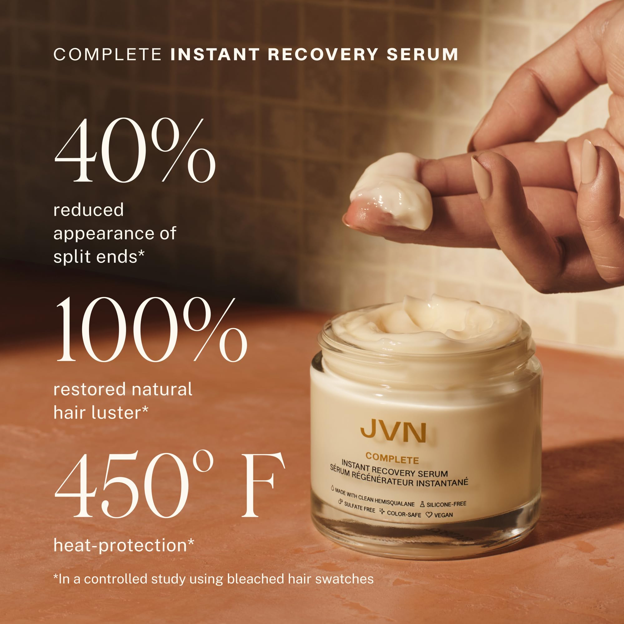 JVN Trusted Trio air-dry cream texture swatch shows natural texture