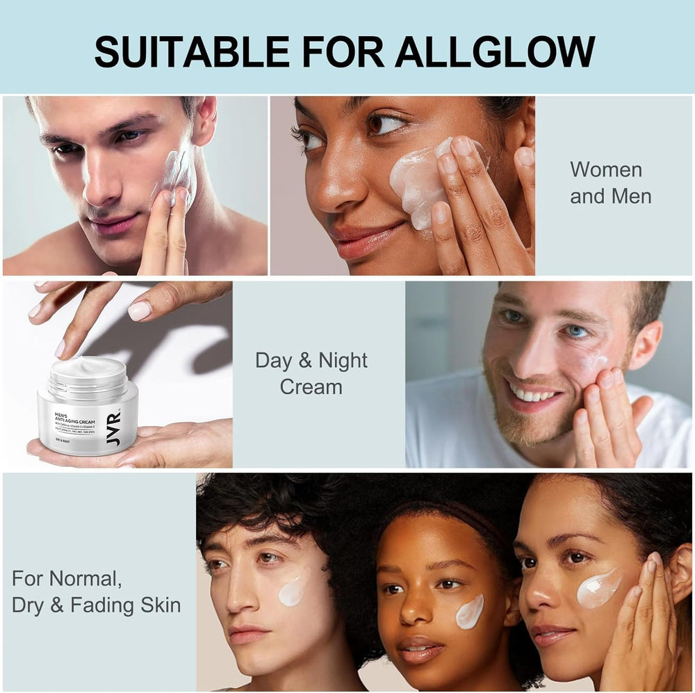 JVR day-night use image; versatile moisturizer for ongoing care.