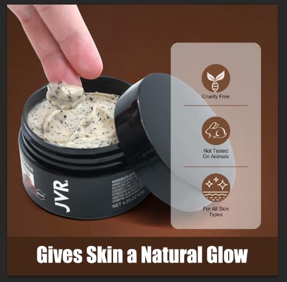 JVR Face Scrub bottle-front view suggests professional-grade exfoliation without irritation.