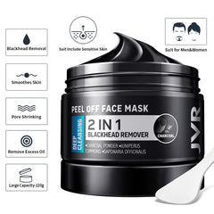 JVR Peel Off Mask application texture demonstrates smooth spread for gentle extraction.
