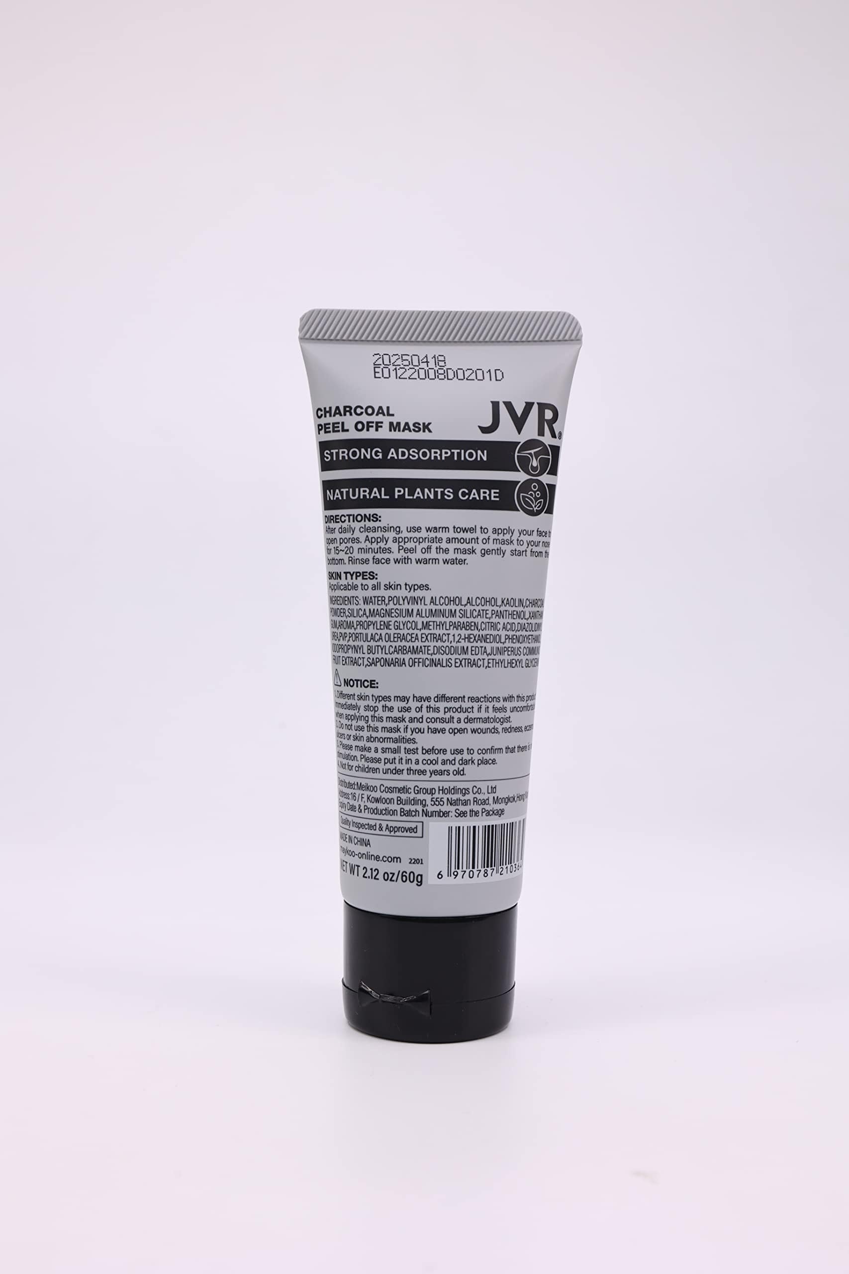 JVR Peel-Off Mask after peeling reveals a refreshed, glowing complexion.