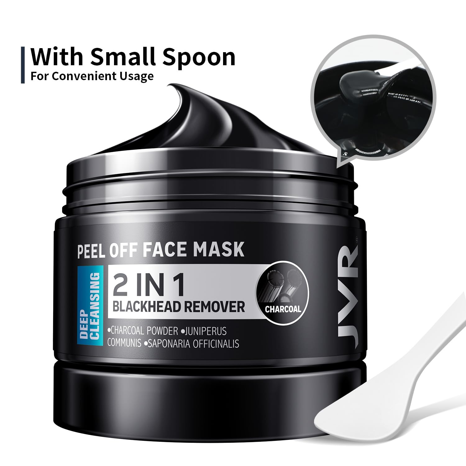 JVR Peel Off Mask skin glow finish suggests refreshed, even-toned look after use.