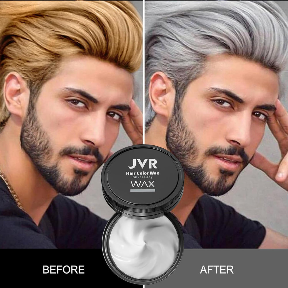JVR water-based hair wax used to create sleek, textured styles with color.