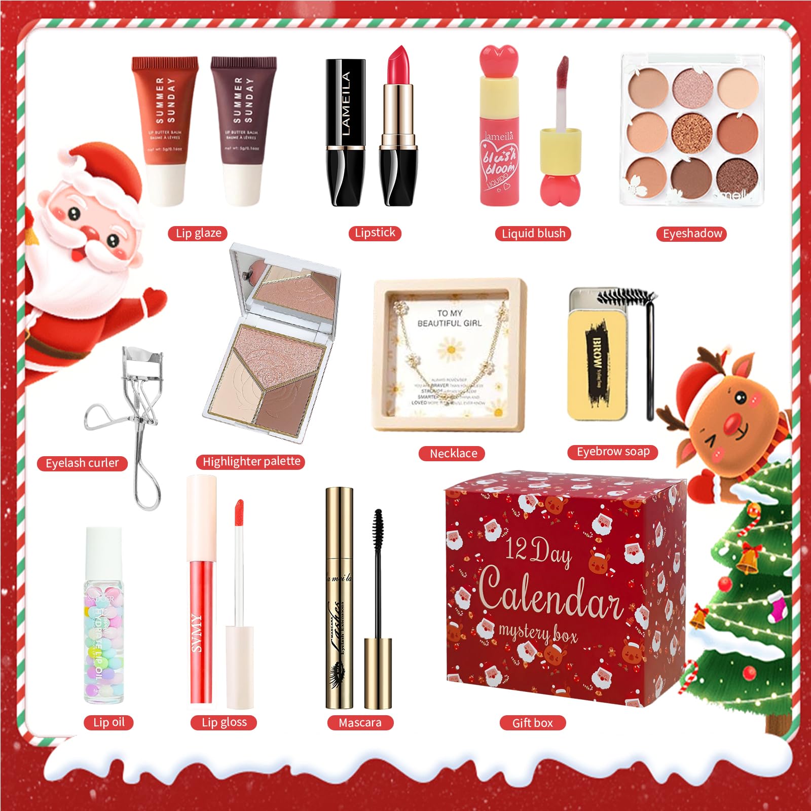 JWEX makeup advent calendar mini surprises offer quick holiday touchups.
