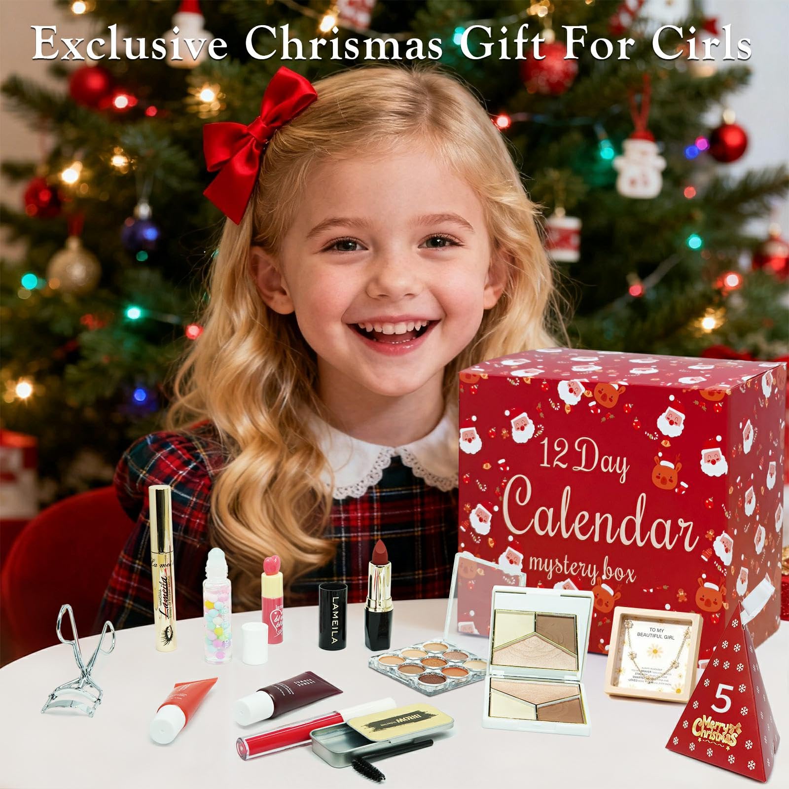 JWEX makeup advent calendar tree-hanging wrap makes festive gifting easy.