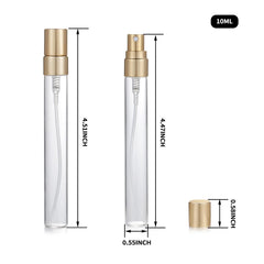 Jxcmeng clear glass bottle with golden nozzle showcases premium, leak-free fragrance storage.