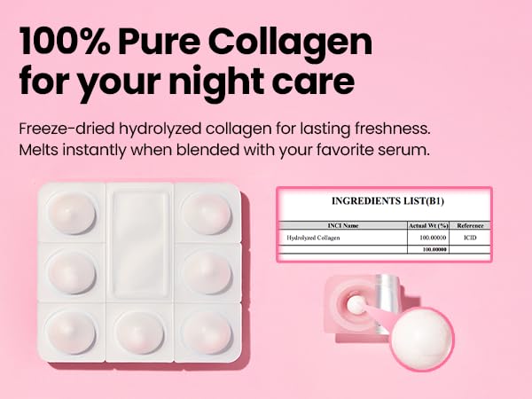 K-SECRET SEOUL 1988 collagen ball dissolving into serum for instant hydration.