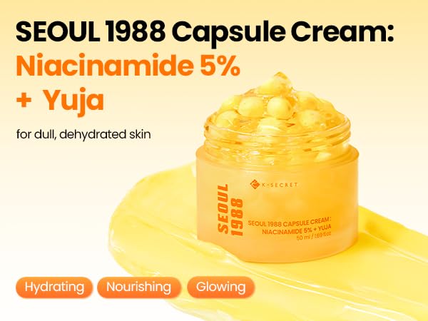 K-SECRET SEOUL 1988 dual-texture gel with capsules close-up for lightweight hydration