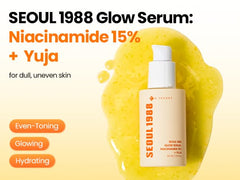 K-SECRET SEOUL 1988 Niacinamide Glow Serum silky texture for lightweight hydration.