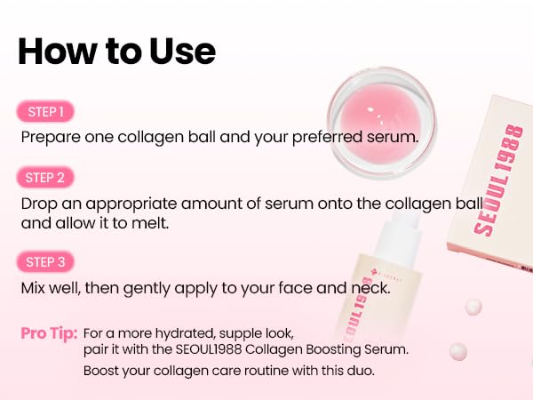 K-SECRET SEOUL 1988 collagen ball used in a night routine for nourished skin.