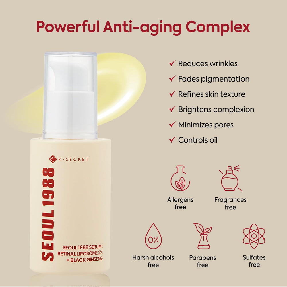 K-SECRET SEOUL 1988 retinal serum ingredients black ginseng