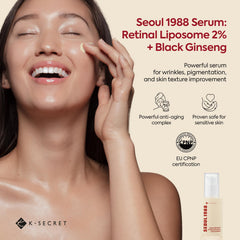 K-SECRET SEOUL 1988 retinal serum texture application shows silky finish